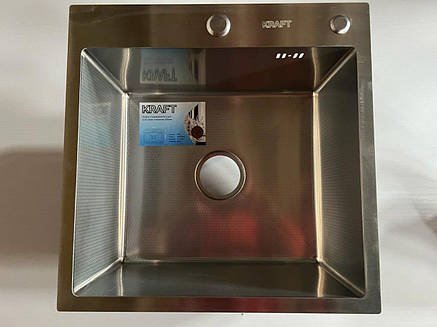 Мійка KRAFT Handmade (HS5050) 500*500*230 декор, фото 2