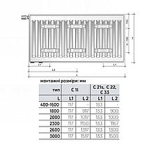 Сталевий радіатор PURMO Ventil Compact 33 200x 2300 Ниж. (F073302023011300), фото 4