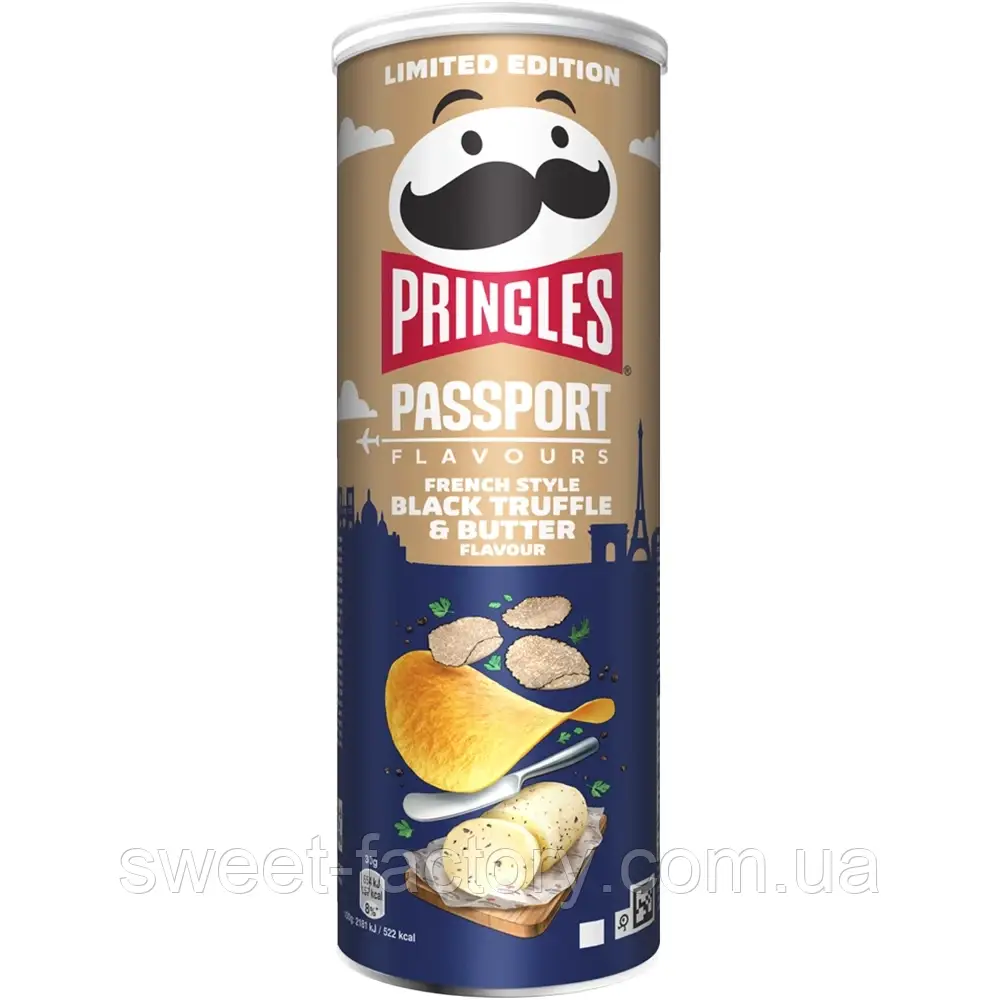 Чіпси Pringles Passport French Style Black Truffle & Butter 165g, фото 1