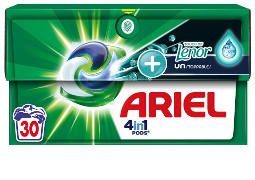 Капсули для прання Ariel + Touch of Lenor Unstoppables 30 шт