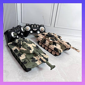 Дитячий набір танків на радіокеруванні "Танкові бої" HB-DZ03. У комплекті 2 штуки 28 см довжина
