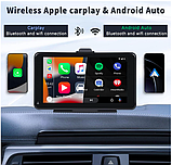 Автомобільний сенсорний екран Camecho T86PND 7- дюймовий, Apple Carplay Android Auto Smart Player з Aux AV IN TF Card Type-C, фото 6