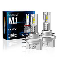 Комплект світлодіодних ламп "INFOLIGHT" M1 (H15) (12000 Lm)(6000 K)(55W)(9-32V)(Dual Canbus)