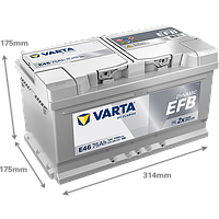 Акумулятор VARTA DYNAMIC EFB 575 500 073 E46