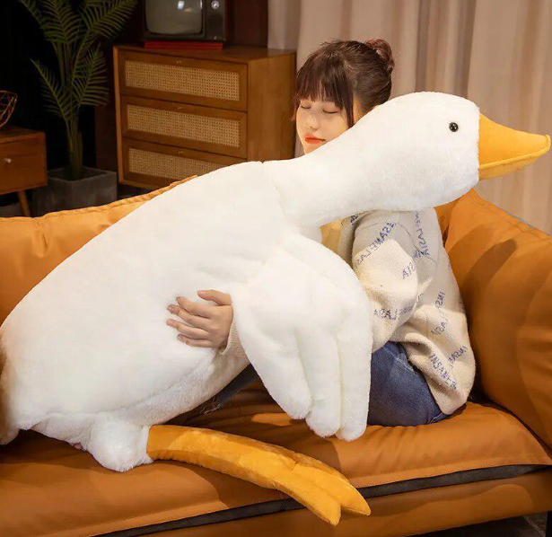 Іграшка гусак обіймуся 150 см плюшева іграшка для дітей гіпоалергенна іграшка, фото 1