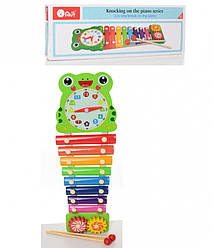 Дитяча іграшка Ксилофон MD 2170 дерев'яний  Жабка