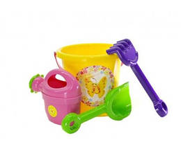 Ігровий набір для пісочниці №1 013555 з відерцем  Жовтий