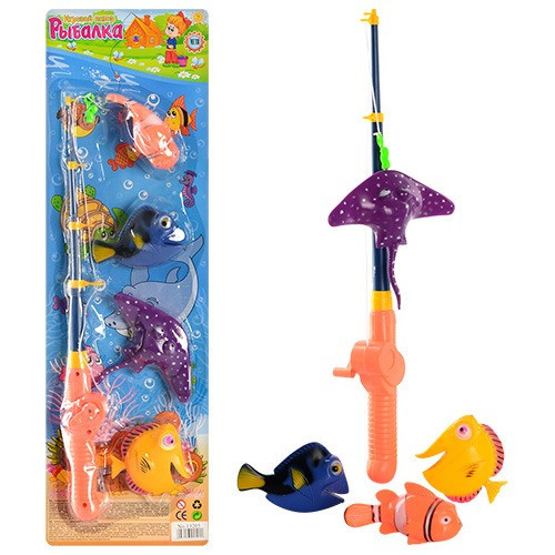 Ігровий набір "Магнітна рибалка" M 0042, 4 рибки в наборі, фото 1