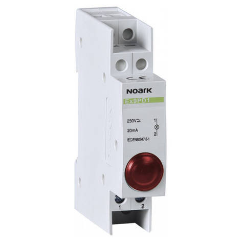 Модульний індикатор 1 червона LED 230V AC/DC Ex9PD1r Noark 102433, фото 1