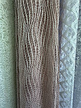 Тюль гепюр сітка No1012 пудра, фото 2