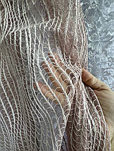 Тюль гепюр сітка No1012 пудра, фото 4