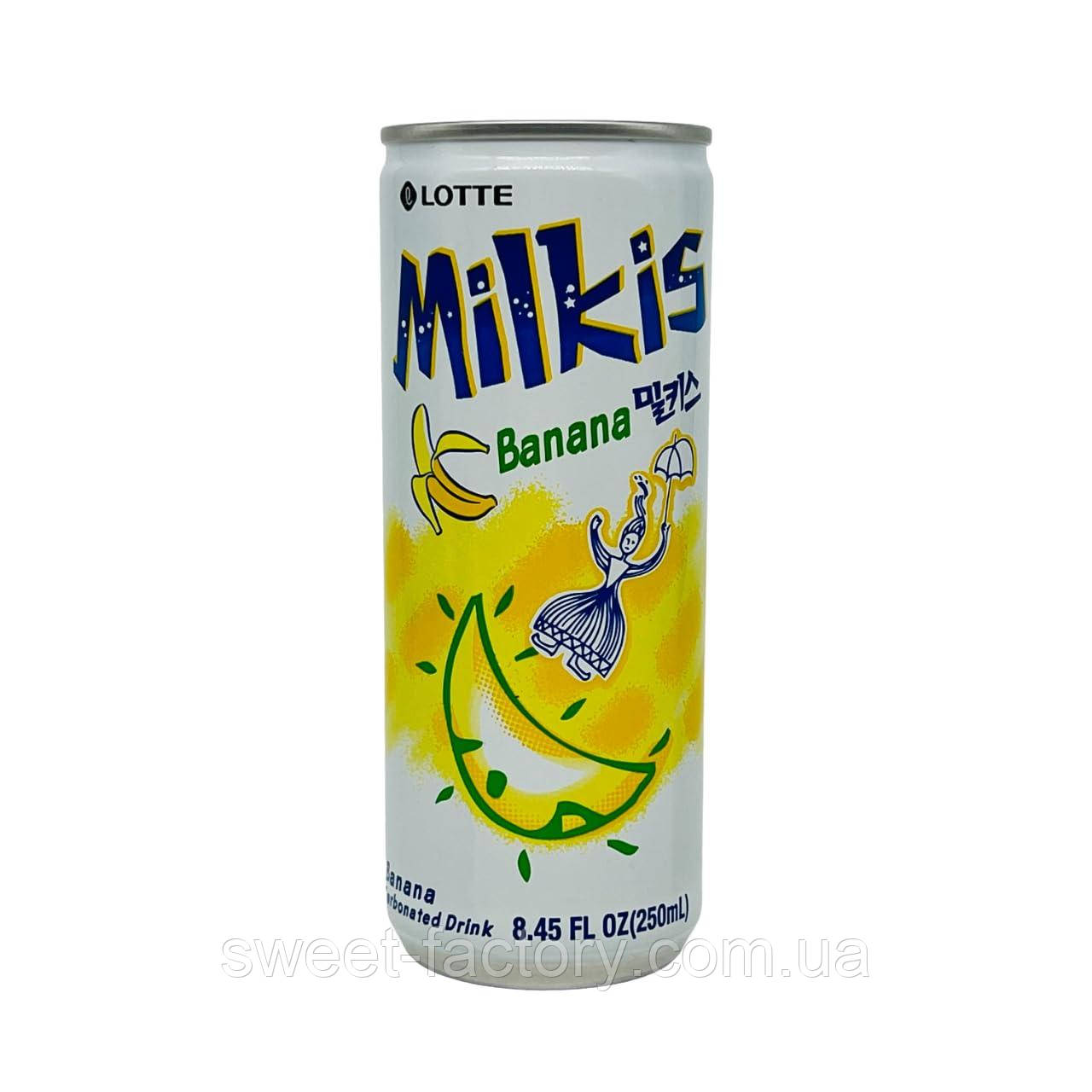 Газований напій Lotte Milkis Cream Soda Banana 250ml, фото 1