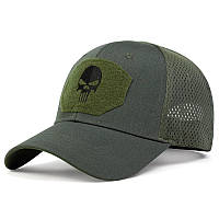 Кепка бейсболка з липучками Scull Military Olive
