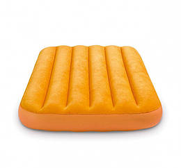 Надувний велюровий матрац 66803 в сумці  Жовтий