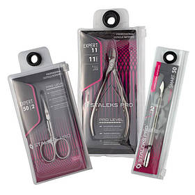 Набір інструментів Staleks для манікюру (кусачки Expert 11/11, ножиці Expert 50/2, пушер Smart 50/2)