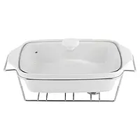 Марміт керамічний прямокутний  34*7.5*21 см 2.4 л з підставкою Kamille KM-6403