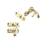 Замок золото для скриньок з саморізами 27*33мм MZK012, фото 2