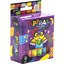 "Крейда для малювання на асфальті" тонка 18 шт Укр MEL-02-04U