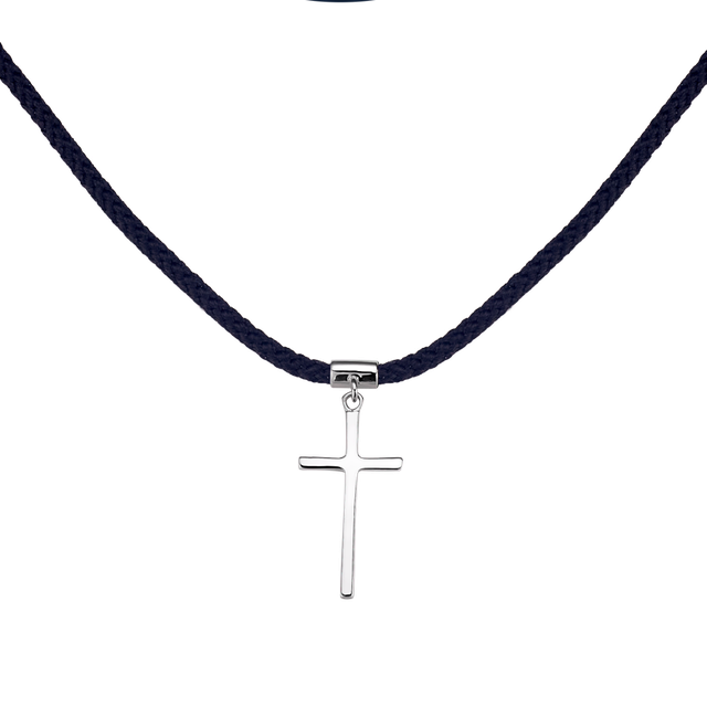 Кольє жгут срібний Хрест