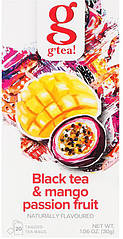 Чорний чай з манго і маракуйєю g’tea Mango & Passion Fruit 20 пакетиків