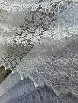 Тюль гепюр сітка No1007 молочний оптом, фото 2