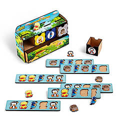 Дерев'яна настільна гра "Птахи" Ubumblebees (ПСД167) PSD167 сортер-комодик