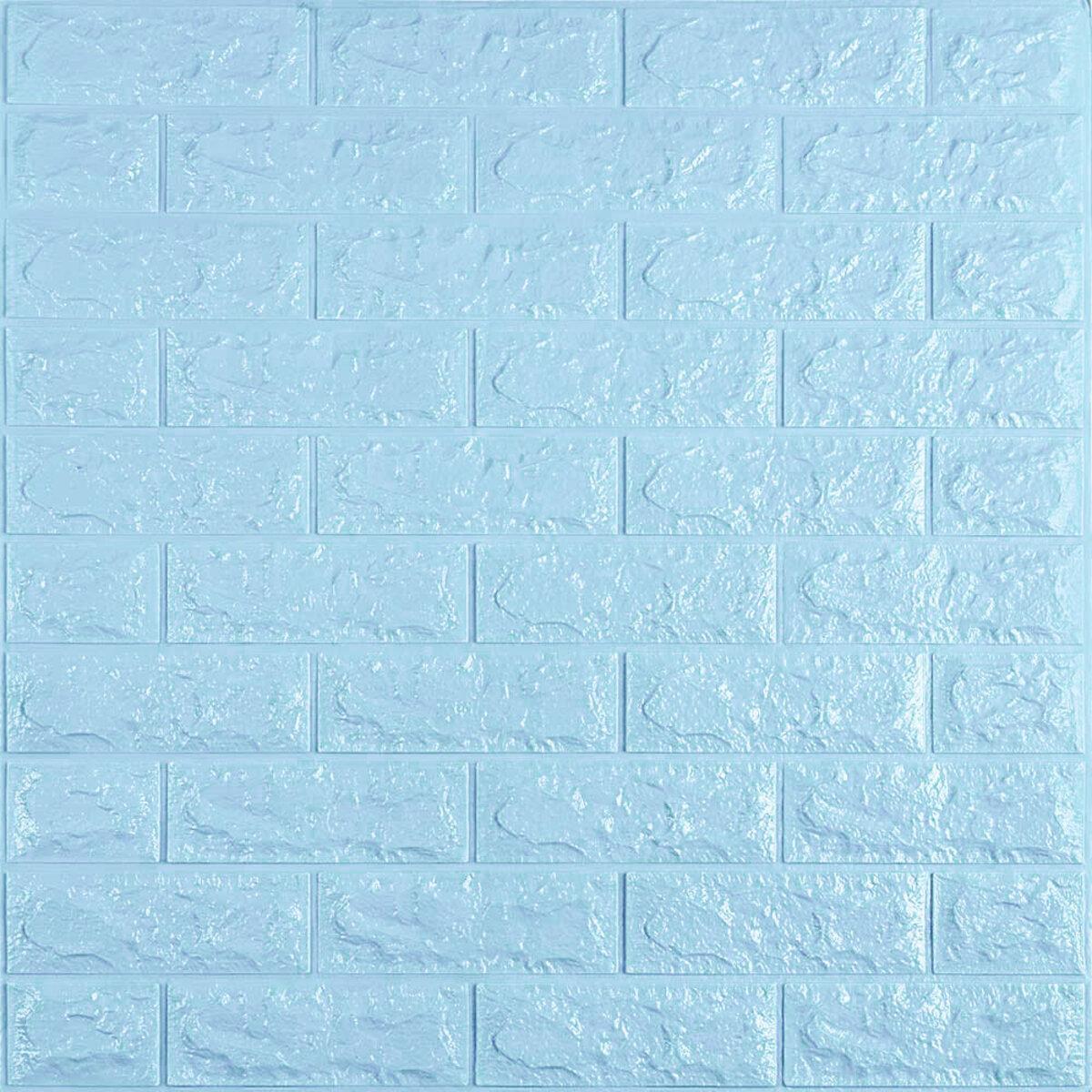 3D панель самоклеюча 700х770х7мм цегла Блакитна (005-7) SW-00000658, фото 1