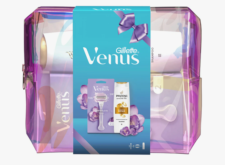 Подарунковий набір Gillette Venus & Pantene Set, в косметичці, фото 1