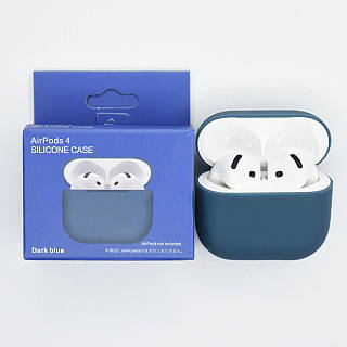 Силіконовий чохол для навушників AirPods 4 Dark blue