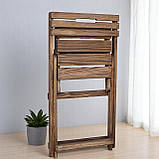 Розкладний Стілець зі Спинкою з Натурального Дерева Для Кухні Саду Балконів Власне виробництво полісандр, фото 7