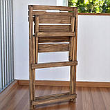 Розкладний Стілець зі Спинкою з Натурального Дерева Для Кухні Саду Балконів Власне виробництво полісандр, фото 6