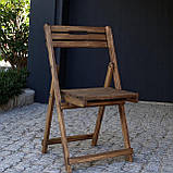 Розкладний Стілець зі Спинкою з Натурального Дерева Для Кухні Саду Балконів Власне виробництво полісандр, фото 2