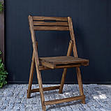 Розкладний Стілець зі Спинкою з Натурального Дерева Для Кухні Саду Балконів Власне виробництво полісандр, фото 5