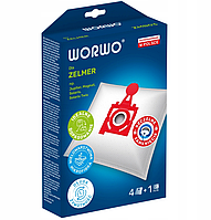 Комплект мешков пылесборников совместимый с пылесосами Zelmer ZMB03K Worwo