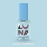 Набір для покриття нігтів: LUNAMoon Rubber base, Top Non Wipe, Acid Primer (13 мл), фото 5