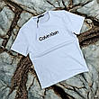 Футболка чоловіча Calvin Klein модна брендова чоловіча футболка для чоловіків біла, фото 6