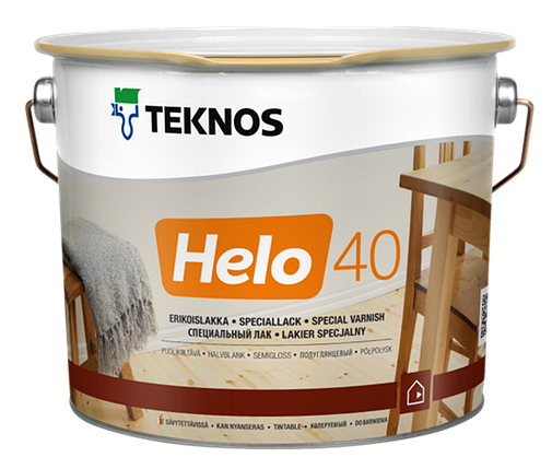 Лак уретан-алкідний для підлоги та яхт TEKNOS Helo 40 напівглянцевий, 0,9л, фото 1
