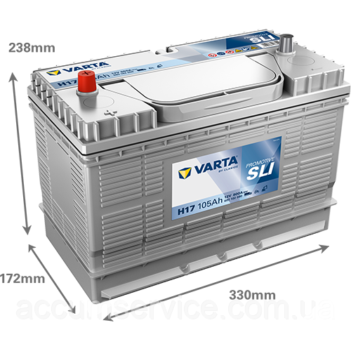Акумулятор VARTA PROMOTIVE SLI 605 102 080 H17