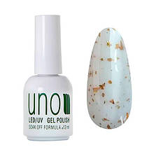 Базове кольорове покриття для нігтів з золотими пластівцями. AFINE BASE, 12 ml. №01