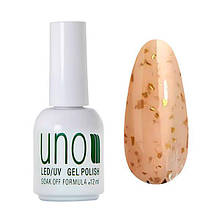 Базове кольорове покриття для нігтів з золотими пластівцями. AFINE BASE, 12 ml. №03