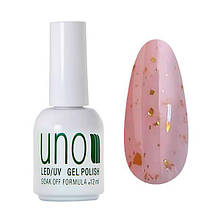 Базове кольорове покриття для нігтів з золотими пластівцями. AFINE BASE, 12 ml. №04