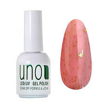 Базове кольорове покриття для нігтів з золотими пластівцями. AFINE BASE, 12 ml. №05