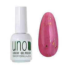 Базове кольорове покриття для нігтів з золотими пластівцями. AFINE BASE, 12 ml. №12