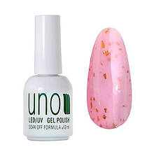 Базове кольорове покриття для нігтів з золотими пластівцями. AFINE BASE, 12 ml. №09