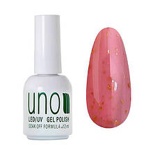 Базове кольорове покриття для нігтів з золотими пластівцями. AFINE BASE, 12 ml. №06