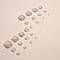 Накладні нігті 24 шт. тілесного кольору – напівпрозорі, дзеркальні + клей, типси для пальців ніг, фото 2