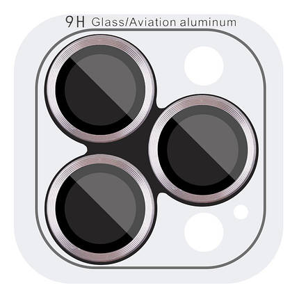 Захисне скло Metal Classic на камеру (у упак.) для Apple iPhone 15 Pro (6.1") / 15 Pro Max (6.7") Сірий / Titanium Gray, фото 1