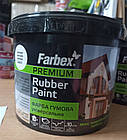 Фарба гумова універсальна Farbex Rubber Paint 6,0кг Біла База А матова акрилова еластична прогумована, фото 3