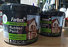 Фарба гумова універсальна Farbex Rubber Paint 6,0кг Біла База А матова акрилова еластична прогумована, фото 7
