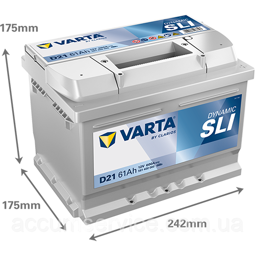 Акумулятор VARTA DYNAMIC SLI 561 400 060 D21